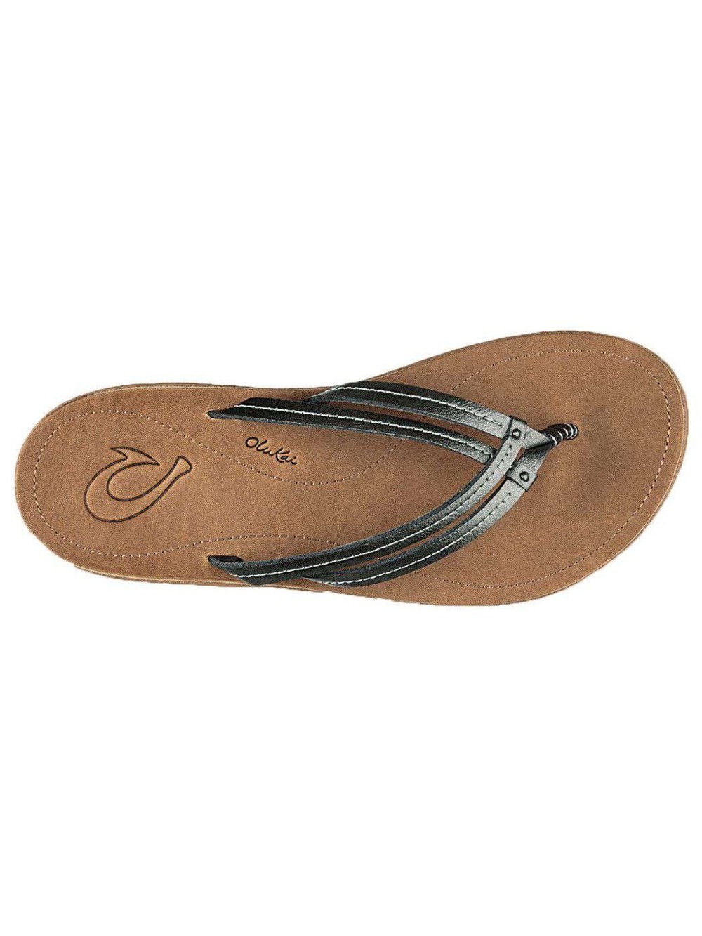 OluKai 'U'i women's thong sandals silver size 8